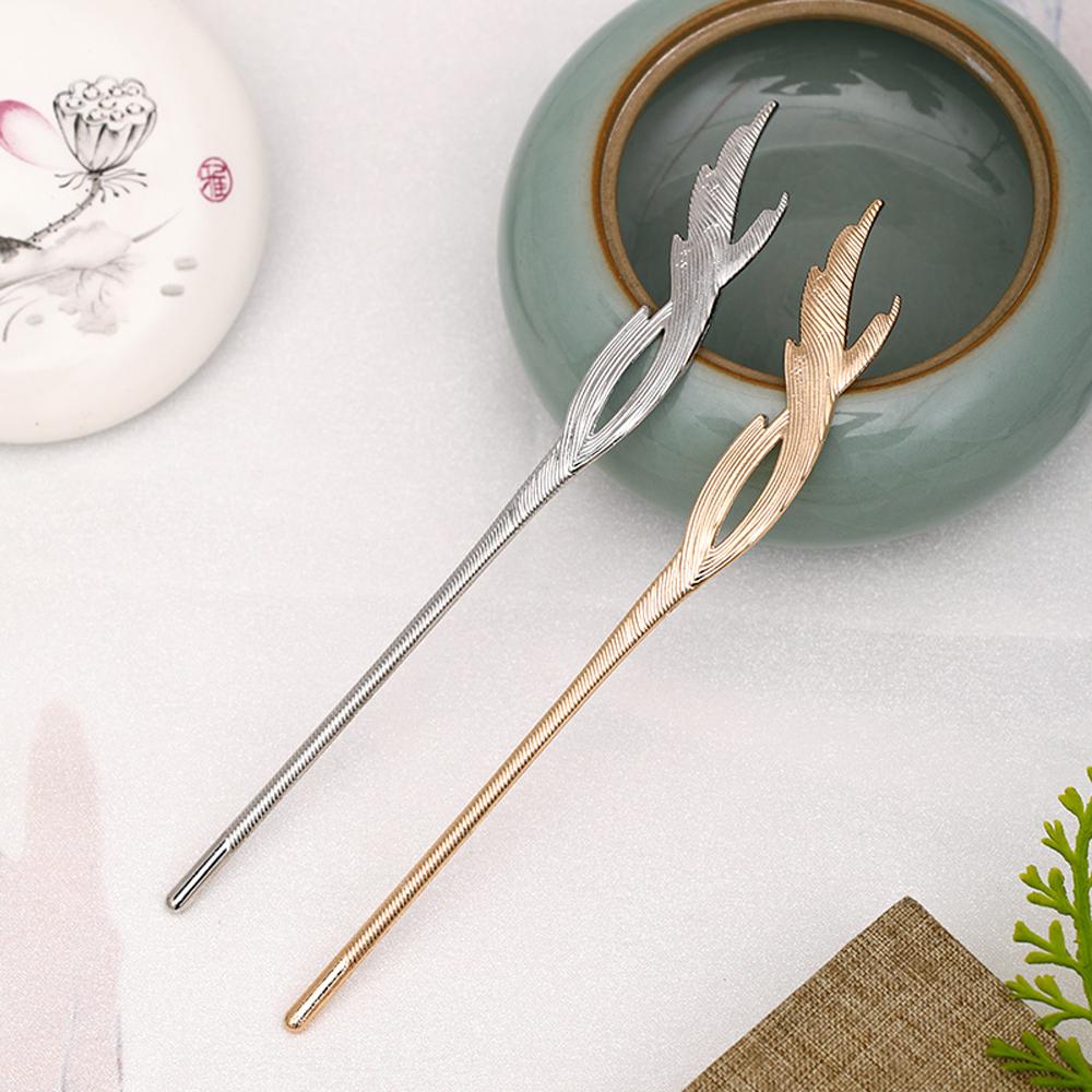 Fashion Hair Jewelry Feather Girls Women Ornaments Bird Hair Fork Hairpin Hair Stick