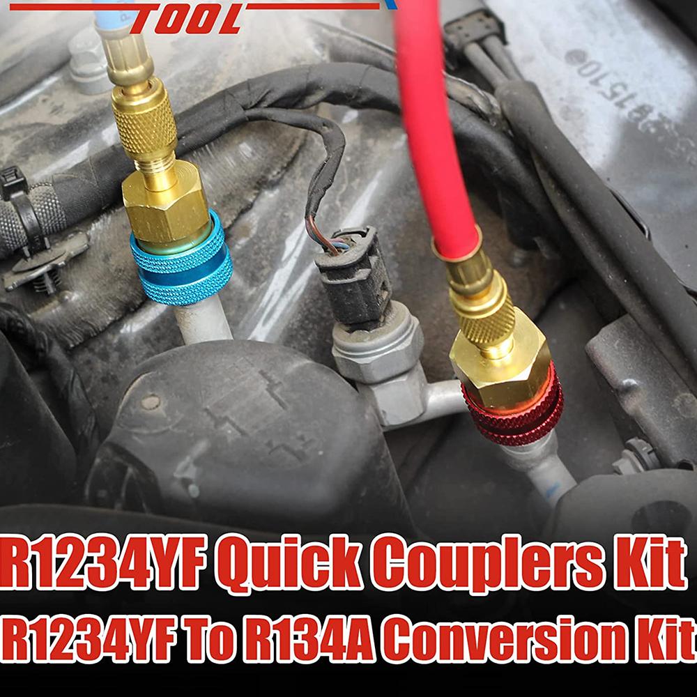 R1234Yf Quick Couplers Kit Quick Coupler Adapter For Car Conditioner Ac Charging