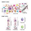 Пасхальные штабелируемые кролики с яйцами Статические наклейки на окна для украшения стекла холодильника Пасхальная вечеринка Домашний декор