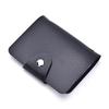 Распродажа мужской роскошный мягкий подлинный черный кожаный держатель для кредитных карт кошелек