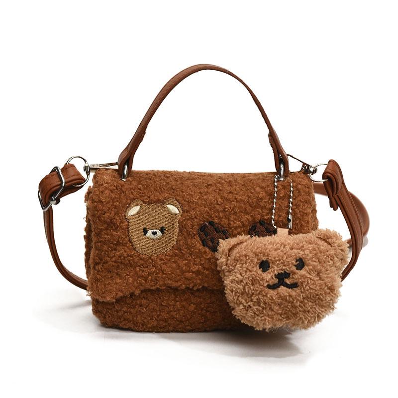 Женская ретро плюшевая сумка-тоут через плечо 2025 - Модная маленькая сумочка для работы и повседневной одежды