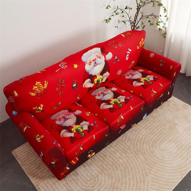 1 комплект, Рождественский чехол для дивана, эластичные чехлы для дивана для гостиной, рождественские чехлы для кресел и диванов с чехлами для подушек, диван Bezug
