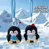 Decorative Soft Plush Plush Penguin Charm Hanging Loop Key Ring Pendant Decor Blue Accents Lightweight Bag Keychain Couples Gift