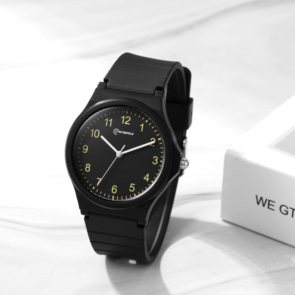 Silicone Watch Cute Simple Analog Sports Watch Rubber Strap Stylish Fashion Accessory Birthday Anniversary Day Christmas Present Waterproof -