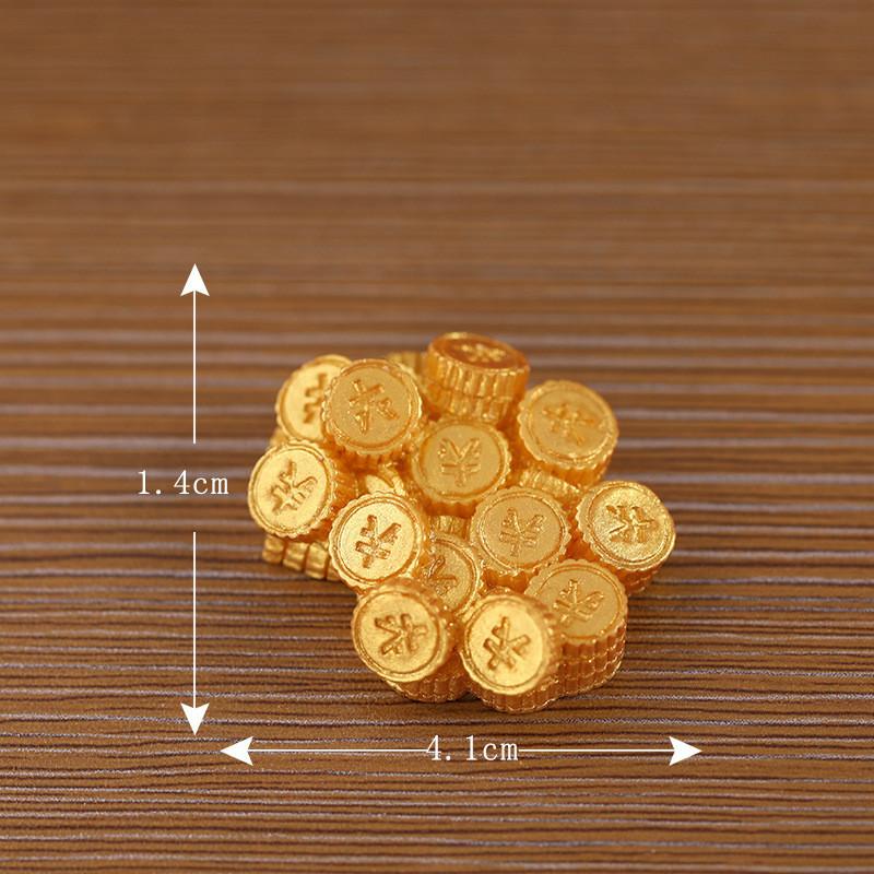 Микро Новогодний Пейзаж Смоляное Украшение Подарочная Упаковка Золотая Монета Баннер Кролик