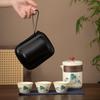 Ру kiln национальный стиль великолепный дорожный чайный набор чашка Kuaike дорожная переноска для кемпинга на открытом воздухе оборудование для заваривания чая на одного
