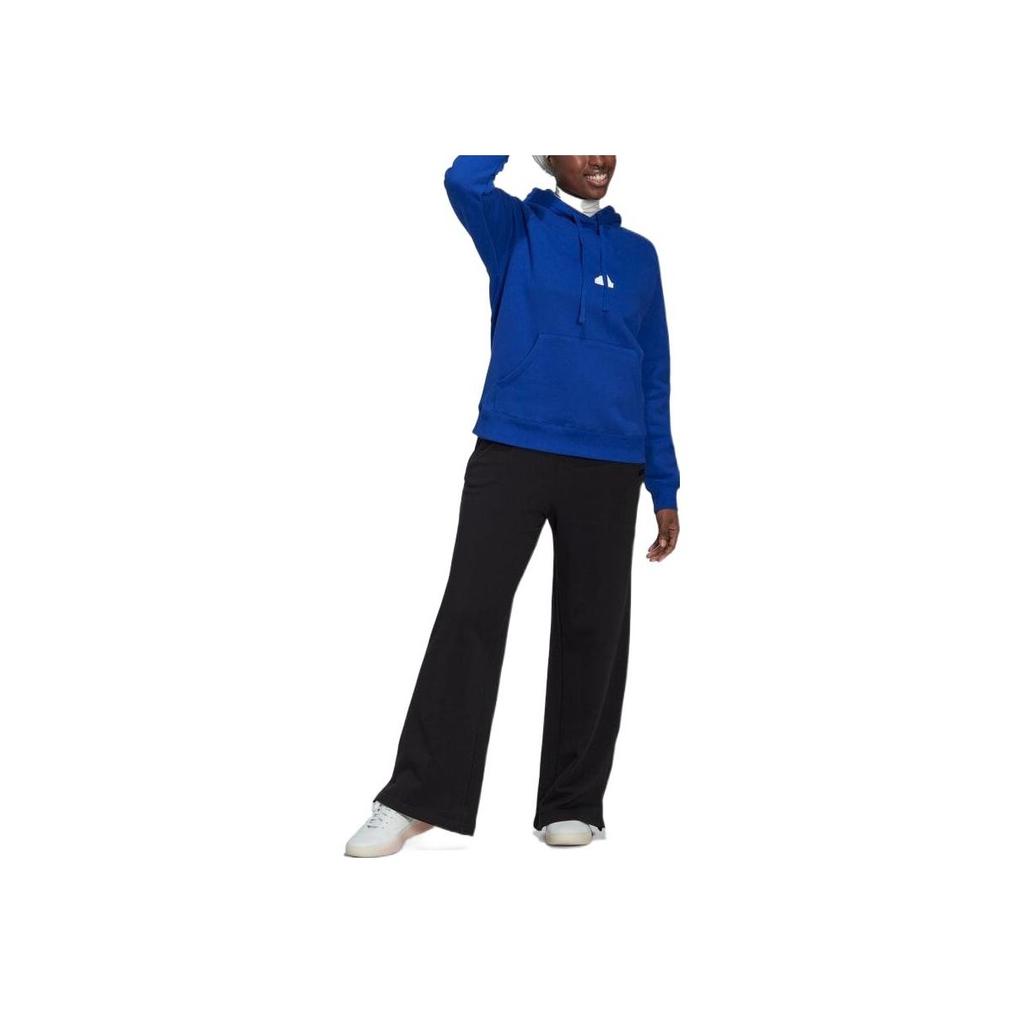 Adidas Повседневный логотип с капюшоном и принтом женские топы синего цвета HM2853