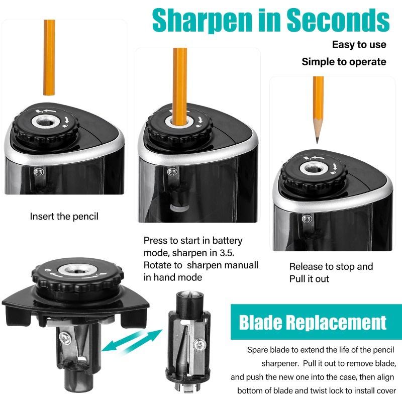 НОВАЯ электрическая точилка для карандашей, автоматический сенсорный переключатель, карандаш, самолет, школа, офис, классные принадлежности