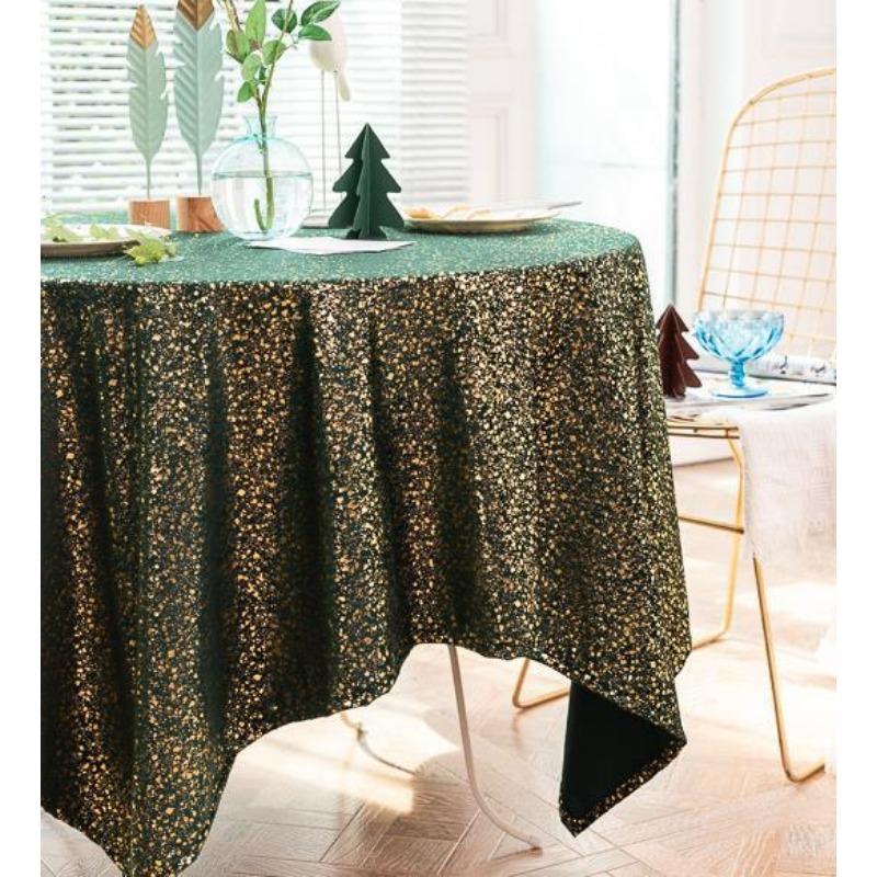 Рождественские украшения для дома, скатерть в полоску в клетку в стиле ретро, хлопок и лен, чехол для вечеринки в ресторане