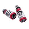 1 Pair Spring Foot Rest Motorcycle Front Footrests  Anti-Slip Foot Rest Scooter Foot Pegs for Yamaha Sukuzi Hond etc Moto Pedals
