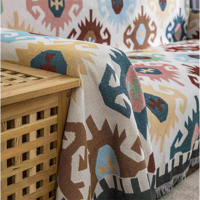 Геометрический диван-одеяло, прикроватные вязанные коврики, бохо-кресло, плед для шезлонга, пляжное полотенце, коврики для пикника на природе, гобелен