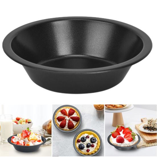 6Pcs 5-inch Mini Pie Pan Nonstick Food Grade Carbon Steel Dishwasher Oven Safe Round Baking Dessert Cake Tart Dish Plate Kitchen Supplies