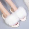 Модные женские тапочки из пушистого искусственного меха, зимние теплые удобные домашние тапочки для женщин, однотонные мягкие плюшевые комнатные шлепанцы