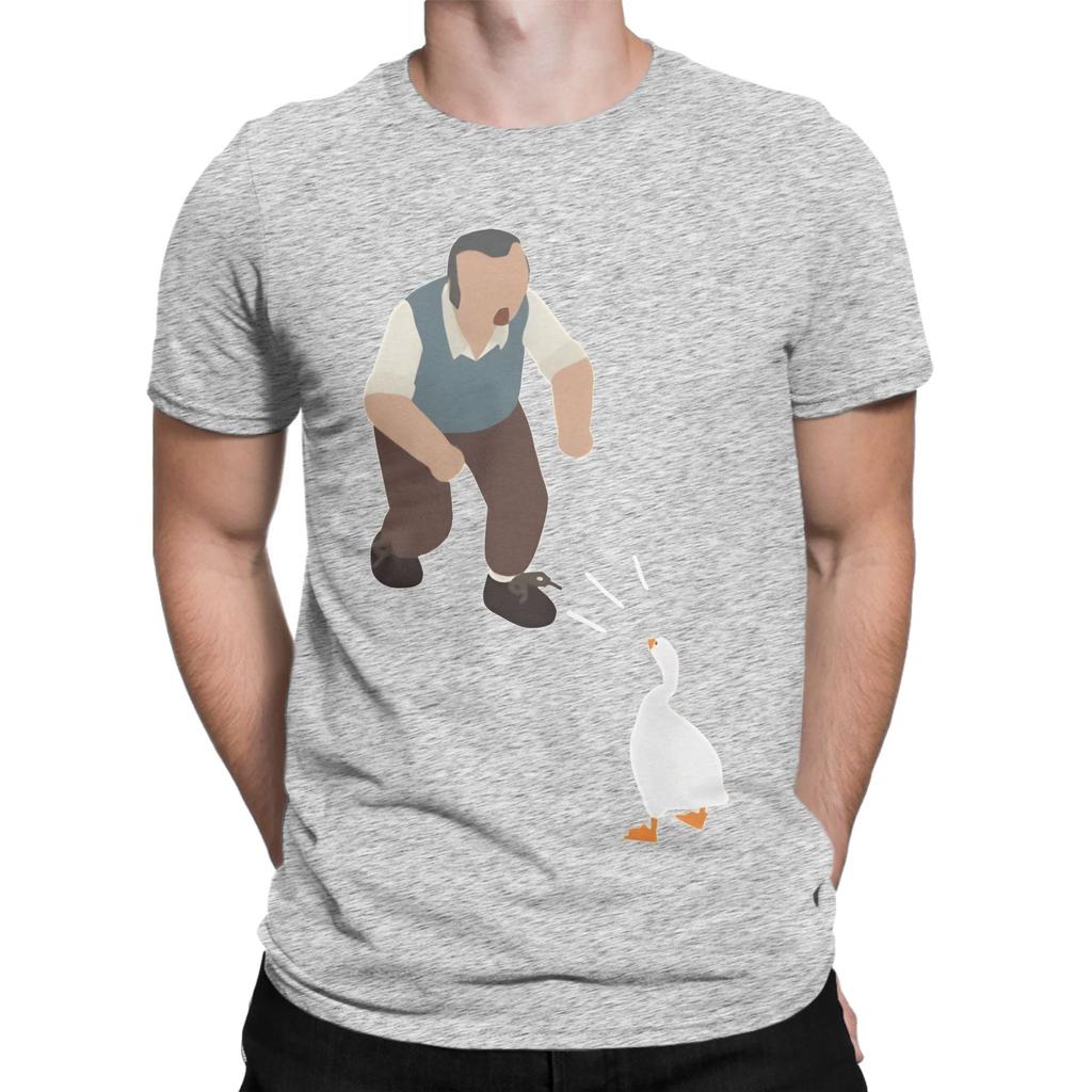 untitled goose game poster Funny 100 Cotton TShirt Untitled Goose Game Tops Tees For Unisex