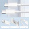3 Câble USB-C vers USB-C 60W - E.F.Connection - pour iPhone 17 Pro Max iPhone 17 16 15 - 1M Charge Rapide