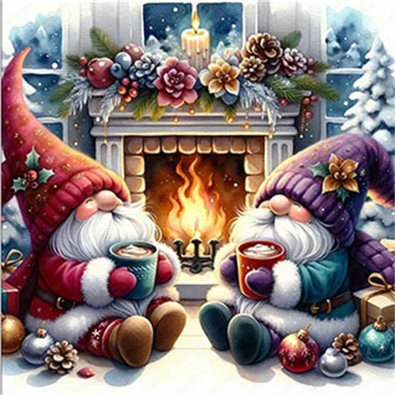 Набор для мозаики «Санта-Клаус» своими руками с алмазами полной выкладки для рождественского украшения