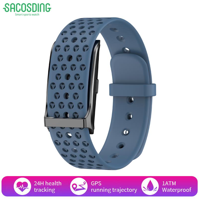 SACOSDING Смарт-часы Мужские спортивные Смарт-браслет Фитнес-браслет Монитор сердечного ритма Кровяного давления Водонепроницаемые многофункциональные часы Женские