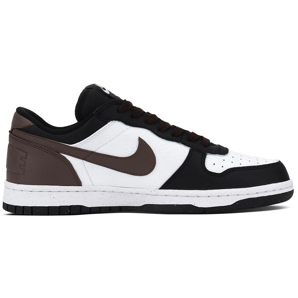 Nike Big Abrasion Resistant Lightweight Breathable Low top Skateboard Shoes Men's Black White Brown 355152-016(Team1829-LD)