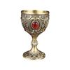 Home Retro Metal Small Wine Cup With Embossed Style Luxurious Whiskey And Red Wine Glass Suitable For Festive Parties