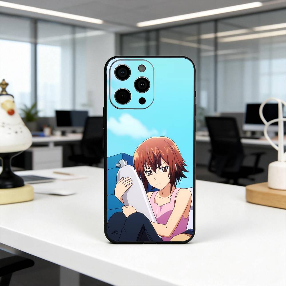 GrandBlue K-Kotegawa C-Chisa-KC Чехол для телефона для iPhone 17, 16, 15, 14, 13, 12, 11 Plus, Pro Max, Другие Мягкий черный чехол