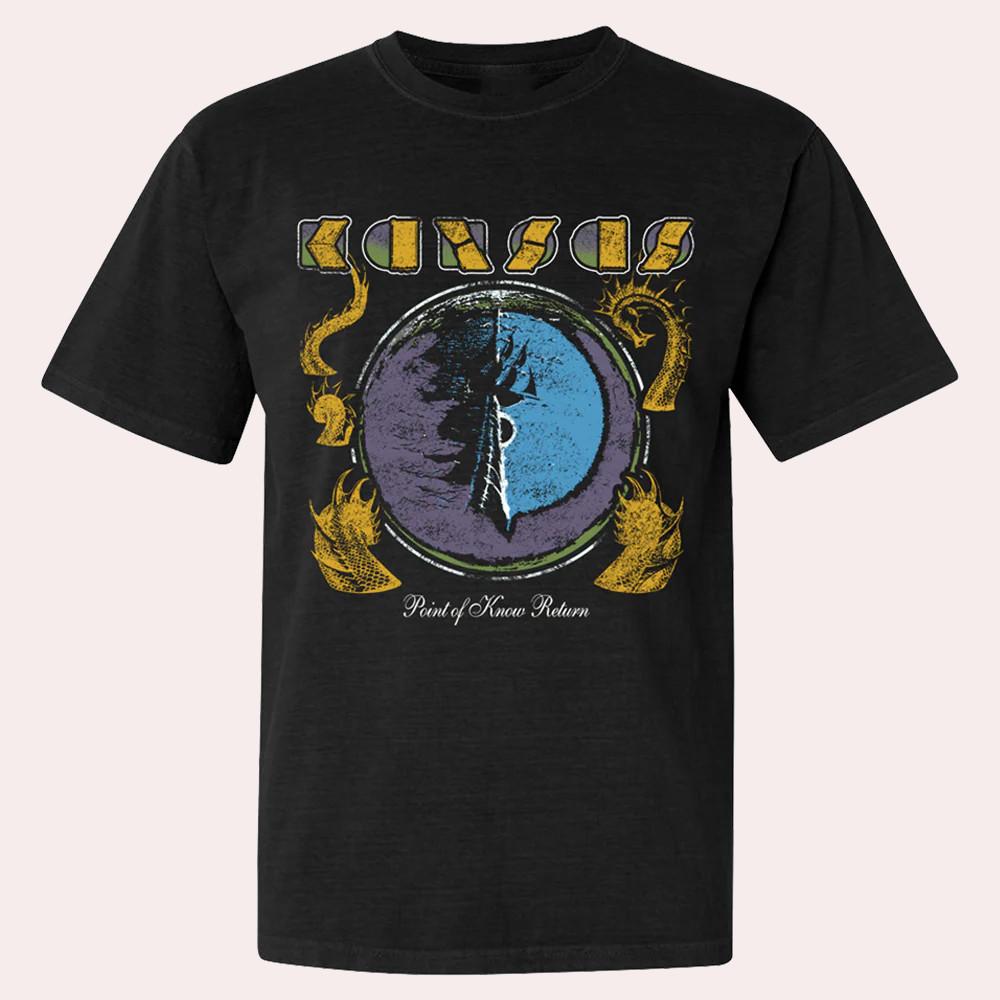 KANSAS Band Point of Know Return Cotton Black S-5XL T Shirt SE748 Unisex T-Shirt