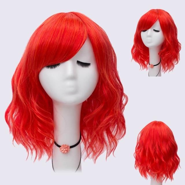 Short Bob Cosplay Wig for Women Synthetic Green Hair New Style Natural Supple Summer Heat Resistant Wig With Side Bangs