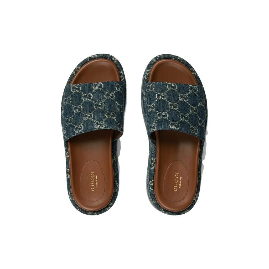 Gucci Женская платформа-сабо 'Allover Gg Denim' Женская 623212 2KQ00 4402