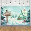Рождественский снег амбарная дверь семейная вечеринка праздник день рождения вечеринка фото фон подвесная ткань