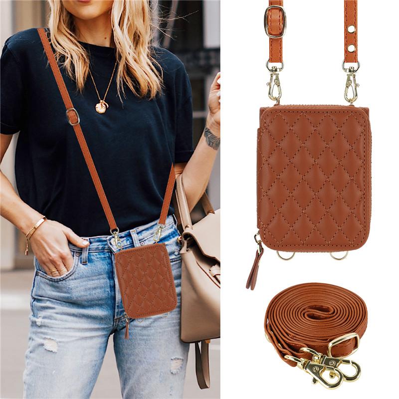 Длинный ремешок через плечо, кожаный кошелек, чехлы для телефонов с картами для Samsung Galzxy Z Flip 5 4 3 Flip5 Flip4 Flip3, чехол с держателем на запястье