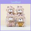Cartoon Bear Adorable Plush Keychain With Pp Cotton Filling For Decor Bag