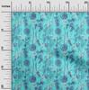 Ткань Cotton Flex Aqua Blue с художественным цветочным принтом Diy для одежды, стеганая ткань, принт, ткань по ярдам 40 дюймов