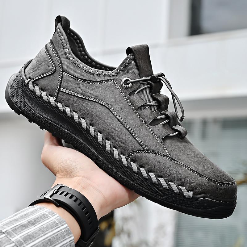 Handmade Leather Shoes Men Casual Sneakers Driving Shoe Men Leather Loafers Men Shoes Hot Sale Moccasins Tooling Shoe Footwear