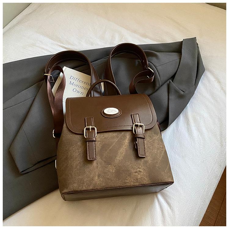 Модный городской рюкзак в стиле ретро большой вместимости для женщин, новинка осени, рюкзак для учебы в колледже