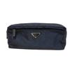 Used Tessuto Travel Pouch 2NA030 7930 Clutch Bag (11569) Triangle Logo Nylon Blue Unisex from Japan AUTHENTIC