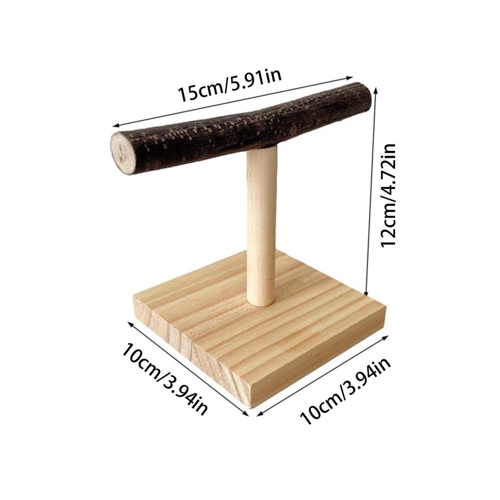 Natural Desktop Stand Pet Parrot Raw Wood Fork Tree Branch Stand Rack Perch PlatformCage Accessories For Parrotlets