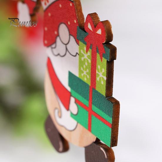 12 шт./компл., рождественские деревянные подвесные украшения в штучной упаковке, безликий гном, деревянная бусина, пеньковая веревка, рождественское елочное украшение, кулон, товары для вечеринок, подарок