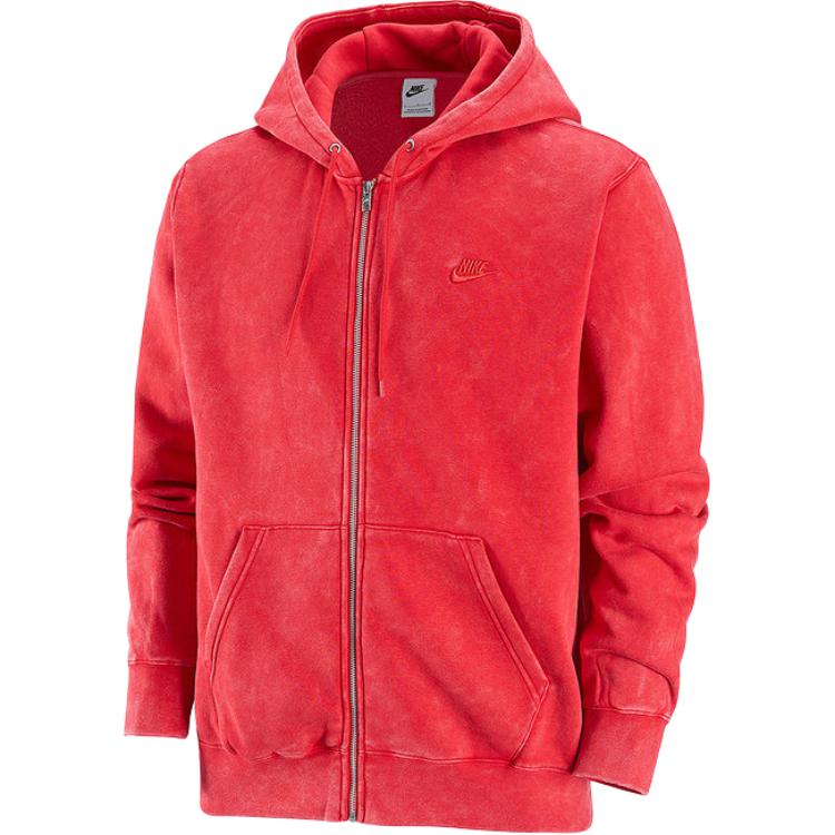 Nike Спортивная толстовка с капюшоном на молнии Club Fleece University Red IQ6422-657