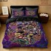 Jojos Bizarre Adventure Pattern Bedding Quilt Set Quilt Cover Pillowcase Home Birthday Gift(1 * duvet cover + 2 * pillowcase, without core)