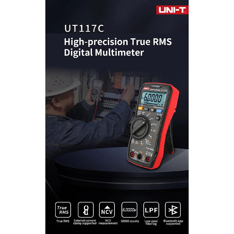 UNI-T UT117C Professional Digital Multimeter True RMS NCV 10A Current AC DC Voltmeter Capacitance Resistance Tester