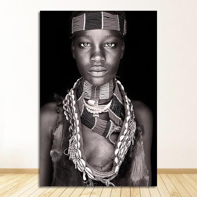 Украшение дома, черно-белая картина на холсте для гостиной, настенные картины Quadro Cuadros, африканские женские и мужские настенные художественные портреты