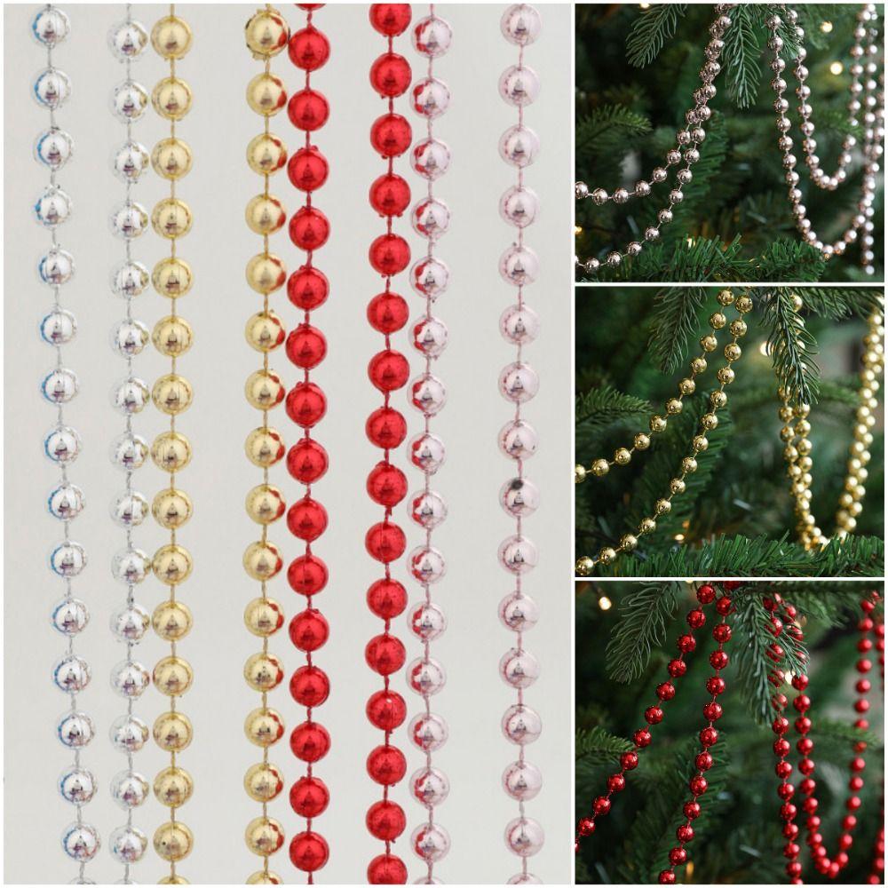 Plastic String Bead Chain 5M Christmas Decoration Christmas Tree Ornament Indoor Decoration