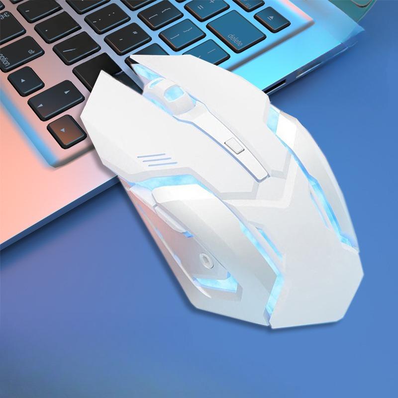 Игровая мышь Перезаряжаемая 2.4G Беспроводная Bluetooth-мышь Бесшумная Эргономичная мышь для компьютера Ноутбука Светодиодная подсветка Мыши