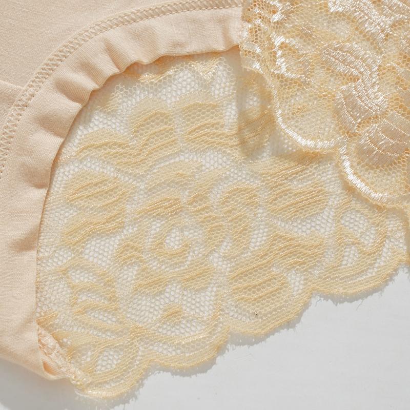 Ladies Sexy Lace Panties Summer Thin Seamless Mid Waist Breathable Ladies Panties