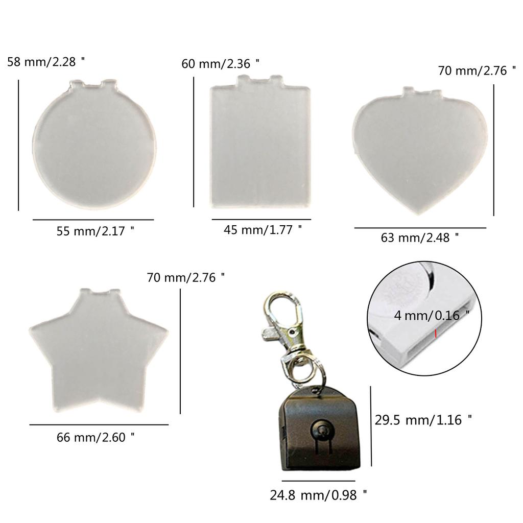 Luminous Hanging Ornaments Light Up Window Ornaments DIY Acrylic Keychain Pendant Charm for Home Christmas Tree Decor