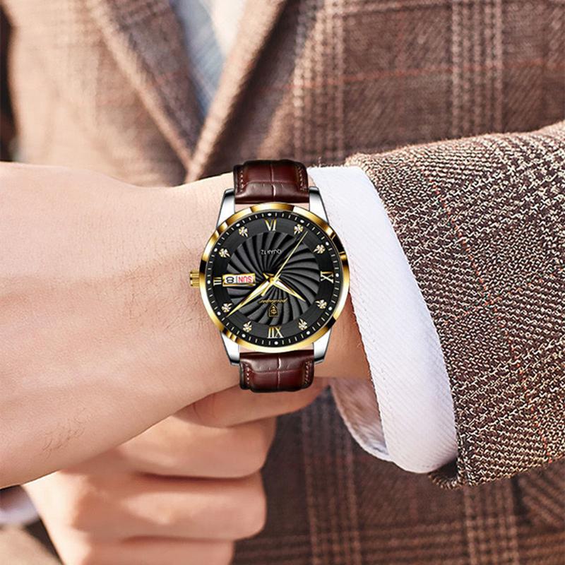 2023 трендовые брендовые новейшие модные мужские подлинные часы, водонепроницаемые светящиеся бриллиантовые спиральные циферблаты, деловые часы