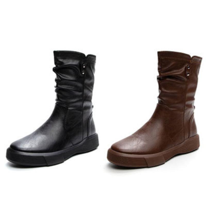 Shoes Versatile Boots Women's Shoes Short and Slim Boots for Autumn and Winter