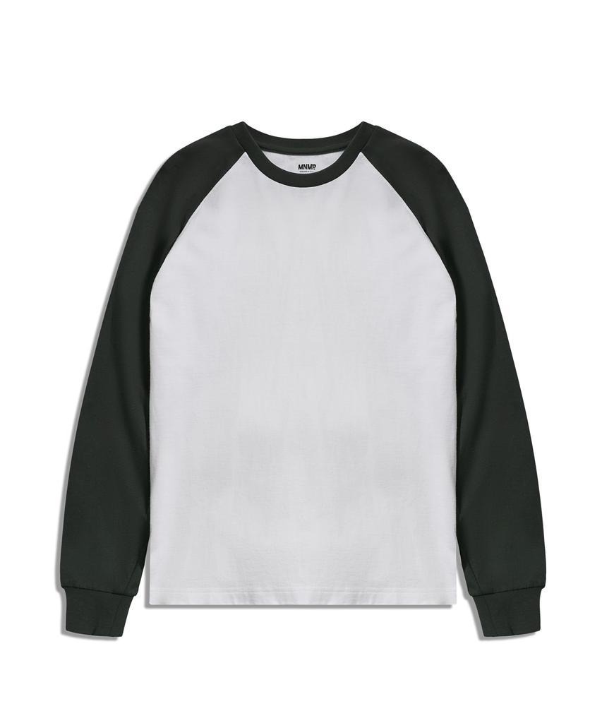 MINIMALPROJECT Лонгслив с рукавом реглан Under Log Mlt122 [Белый/Темно-серый]