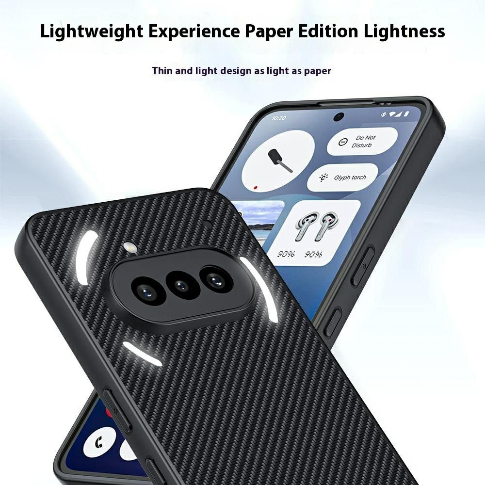 Ни за что Телефон (3a) Чехол Кожа+Твердый ПК Чехол для телефона Текстура углеродного волокна