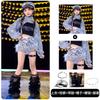 Kids Hip Hop Dance Outfit With Sequins Sparkle Set Stage Performance Boys Girls Street Costume