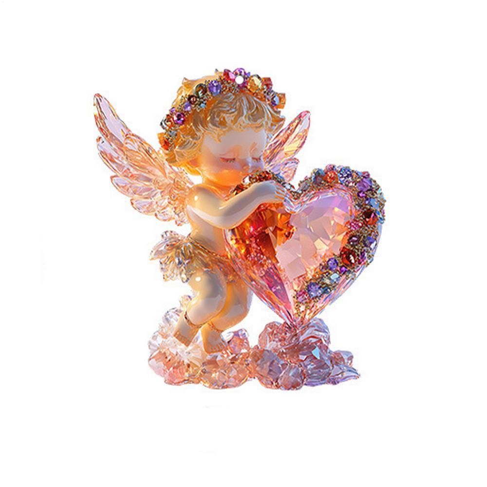 Мини День святого Валентина Домашний декор Акриловая подвеска 'Любовь' Украшение Эльф Ангел Брелок для ключей Пара